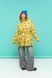 Women's lightweight mustard belted jacket with a 'Cornflowers' print