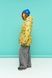 Women's lightweight mustard belted jacket with a 'Cornflowers' print