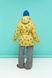 Women's lightweight mustard belted jacket with a 'Cornflowers' print