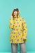 Women's lightweight mustard belted jacket with a 'Cornflowers' print