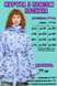 Women's lightweight mustard belted jacket with a 'Cornflowers' print