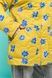 Women's lightweight mustard belted jacket with a 'Cornflowers' print