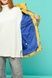 Women's lightweight mustard belted jacket with a 'Cornflowers' print