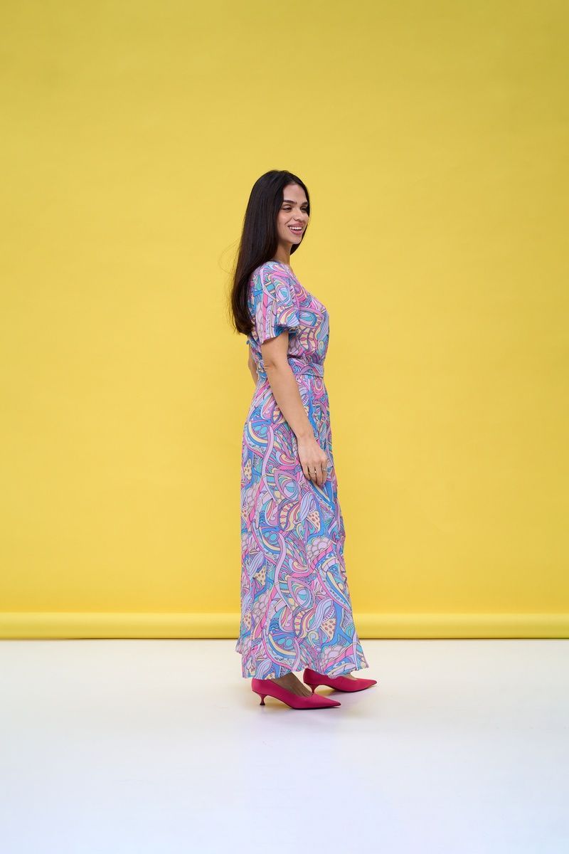 Viscose maxi dress "Abstract"