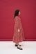 Women's red cotton midi dress with a 'Christmas Ornaments' print