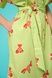 Women's light green cotton midi dress with a 'Yogi Fox' print