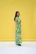 Viscose maxi dress in green with "Colorful Horses" print
