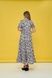 Women's beige cotton maxi dress with an 'Anemone' print