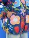 Women's Round Jacket Blue with Floral Print
