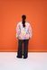 Women's Milk White Bomber Jacket with Bird and Floral Print