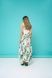 Women's linen maxi sundress with a 'Green Crayfish' print