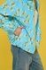 Women's oversized light blue windbreaker with a 'Dragonfly' print