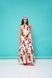 Women's linen maxi sundress with a 'Red Crayfish' print