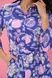 Women's blue cotton midi dress with a 'Pomegranates' print