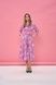 Women's pink cotton midi dress with a 'Pomegranates' print