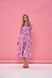 Women's pink cotton midi dress with a 'Pomegranates' print