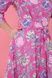 Women's pink cotton midi dress with a 'Pomegranates' print