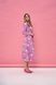 Women's pink cotton midi dress with a 'Pomegranates' print