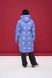 Women's blue winter down jacket with a 'Sea Lions' print