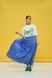 Women's lilac maxi skirt with a 'Green Horse' print