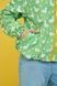 Women's oversized light green windbreaker with a 'Geese' print