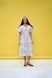 Cotton midi dress in white with "Capybaras" print