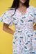 Cotton midi dress in white with "Capybaras" print