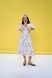 Cotton midi dress in white with "Capybaras" print