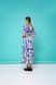 Women's blue cotton maxi dress with a 'Milky Flowers' print