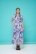 Women's blue cotton maxi dress with a 'Milky Flowers' print