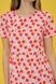 Women's pink cotton midi dress with a 'Cherries' print