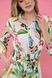 Women's white cotton midi dress with a 'Tropical Flowers' print