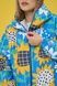 Women's oversized blue windbreaker with a 'Sunflowers' print