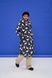 Women's dark blue winter down jacket with a 'Geese' print