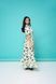 Women's white cotton maxi dress with a 'Frogs' print