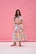 Women's white cotton midi dress with a 'Tulip' print