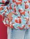 Women's Windbreaker Light Blue with Fox Print