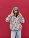 Women's Windbreaker Light Blue with Fox Print