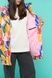 Women's lightweight pink belted jacket with a 'Corals' print