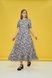 Women's beige cotton maxi dress with an 'Anemone' print