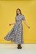 Women's beige cotton maxi dress with an 'Anemone' print