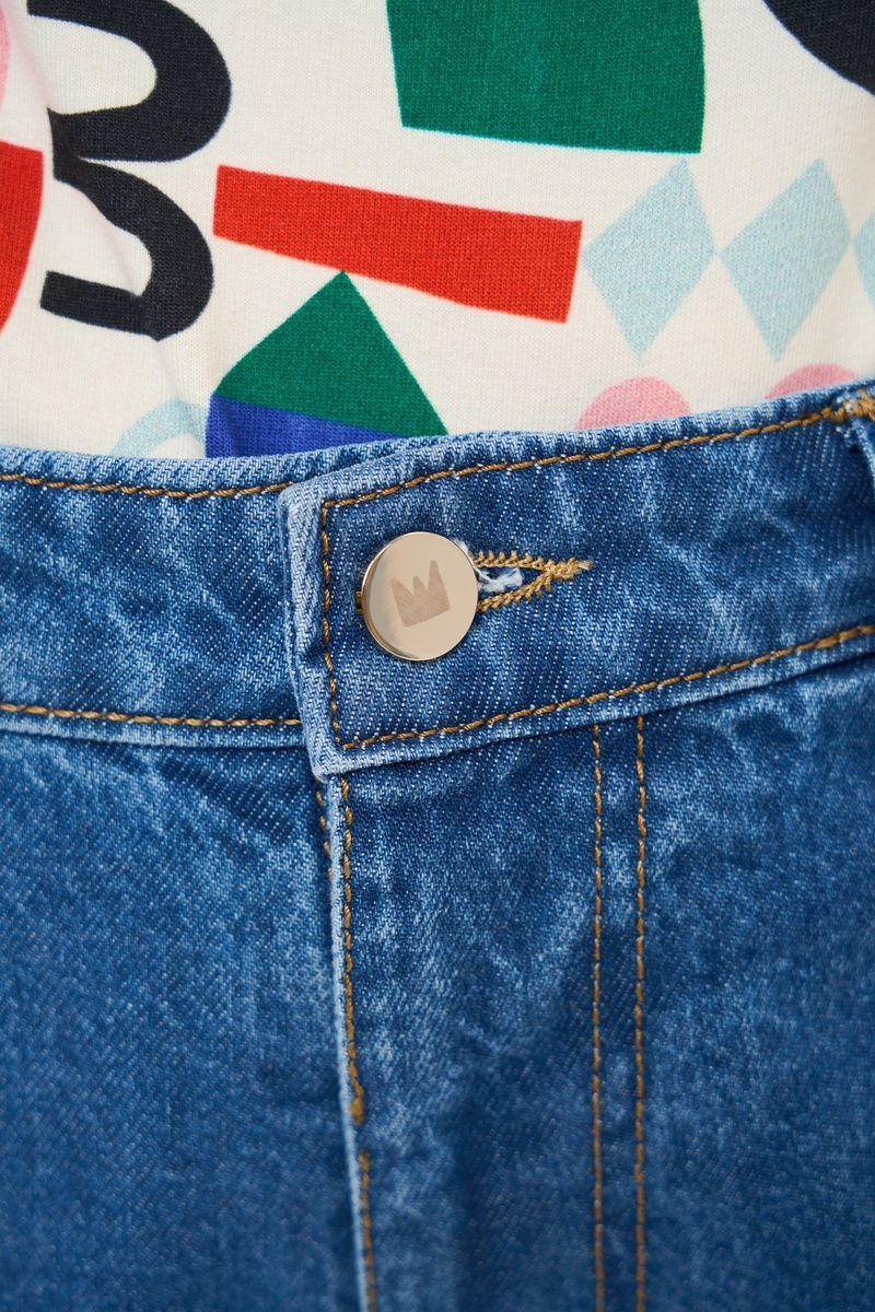 Damskie niebieskie jeansy baggy L/XL