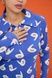 Damski niebieski longsleeve z nadrukiem gęsi
